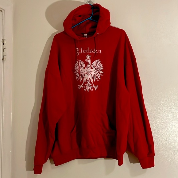 Red Men’s Polska Hoodie - Picture 1 of 4